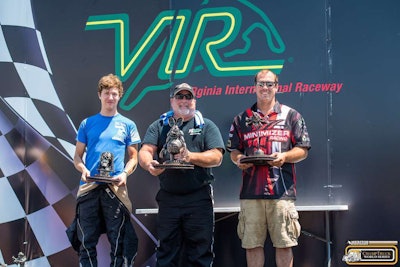 Trophy presentation, from left: Kritsztian Szabo, Allen Boles and Brad Klemmensen.