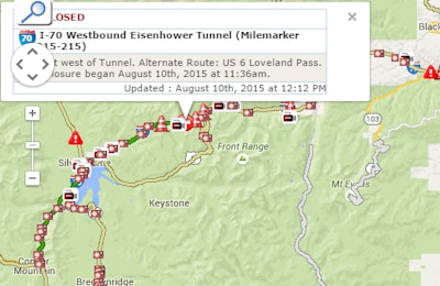 I70 West Colorado closed