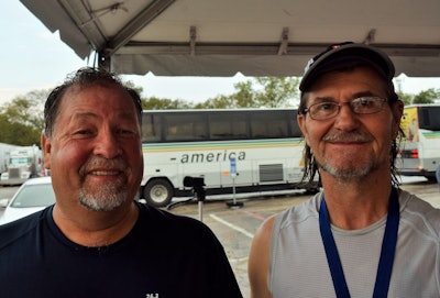 Among truckers participating were (pictured) Freight Team Run Smart operator Jeff Clark (left, also of 5K cosponsor the Trucking Solutions Group) and Mercer-leased owner-operator Matt Buchanan, both also members of the Truckin’ Runners Facebook group. The group was represented in numbers among the remainder of the field, which also included the overall race winner, the fleet-footed Scott McCulloch, communications director for event cosponsor Right Weigh Load Scales.