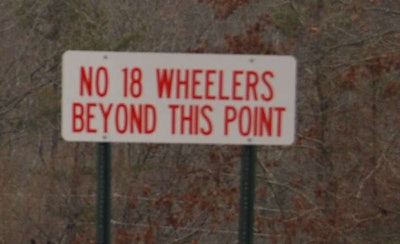 No 18-wheelers
