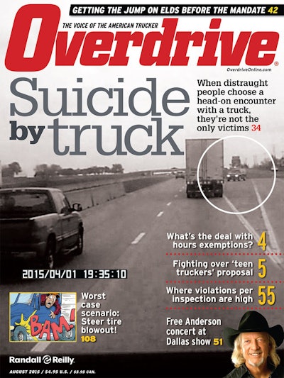 To read Carolyn Magner’s “Suicide by Truck” story, also featured in the August issue of Overdrive, follow this link to Part 1.