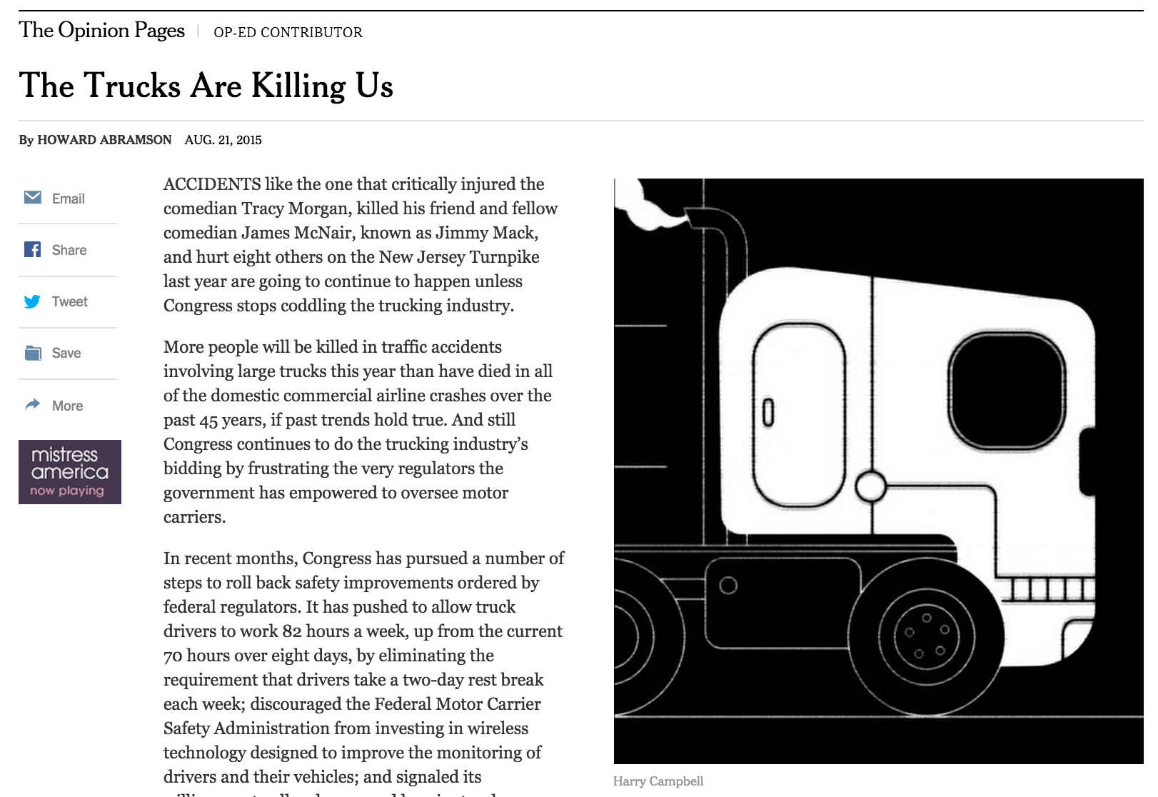 Trucks are killing us
