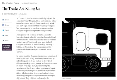 Trucks are killing us