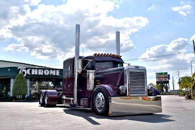 Bob Harley qualified to compete in the Pride & Polish National Championship by winning Best of Show, Builders Class Bobtail with his 1972 Peterbilt 358A at the 75 Chrome Shop Show in April.