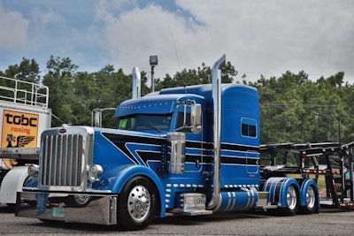 Eric Turner’s 2015 Peterbilt 389 and 2016 WallyMo car hauler won Best of Show, Working Combo at the Fitzgerald Glider Kits Pride & Polish show held last month in Tennessee.