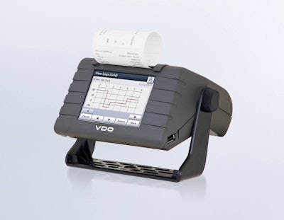 Continental’s VDO RoadLog AOBRD is virtually alone in the market today with a product that includes an option for accommodating enforcement officers by providing them with logs as they’re used to seeing them – on paper. Also unique is RoadLog’s lack of ongoing monthly fees.