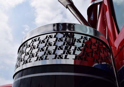 Attention to detail is clear throughout the rig, which qualified for this year's Pride & Polish National Championship after the show in California -- for evidence, look no farther than this logo detail, featured on both external breathers. Find views of the immaculate interior and full specs in the images below.