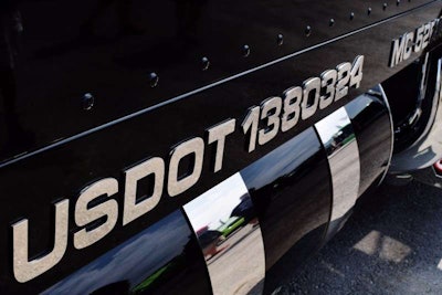 embossed Contender J and L USDOT number