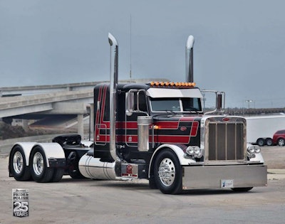 Dustin Ballard and Jim Bob Cross’s 1995 Peterbilt 379 won Best of Show, Working Bobtail at the 2015 Great American Trucking Show.