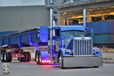 Joe Regalado won Best of Show, Working Combo at the 2015 Great American Trucking Show with his 2000 Peterbilt 379 and CTS dump trailer. The truck is qualified to compete in the National Championship judging round next month at GATS.
