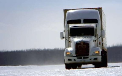 Ice Road Truckers: Art Burke on an ice crossing.