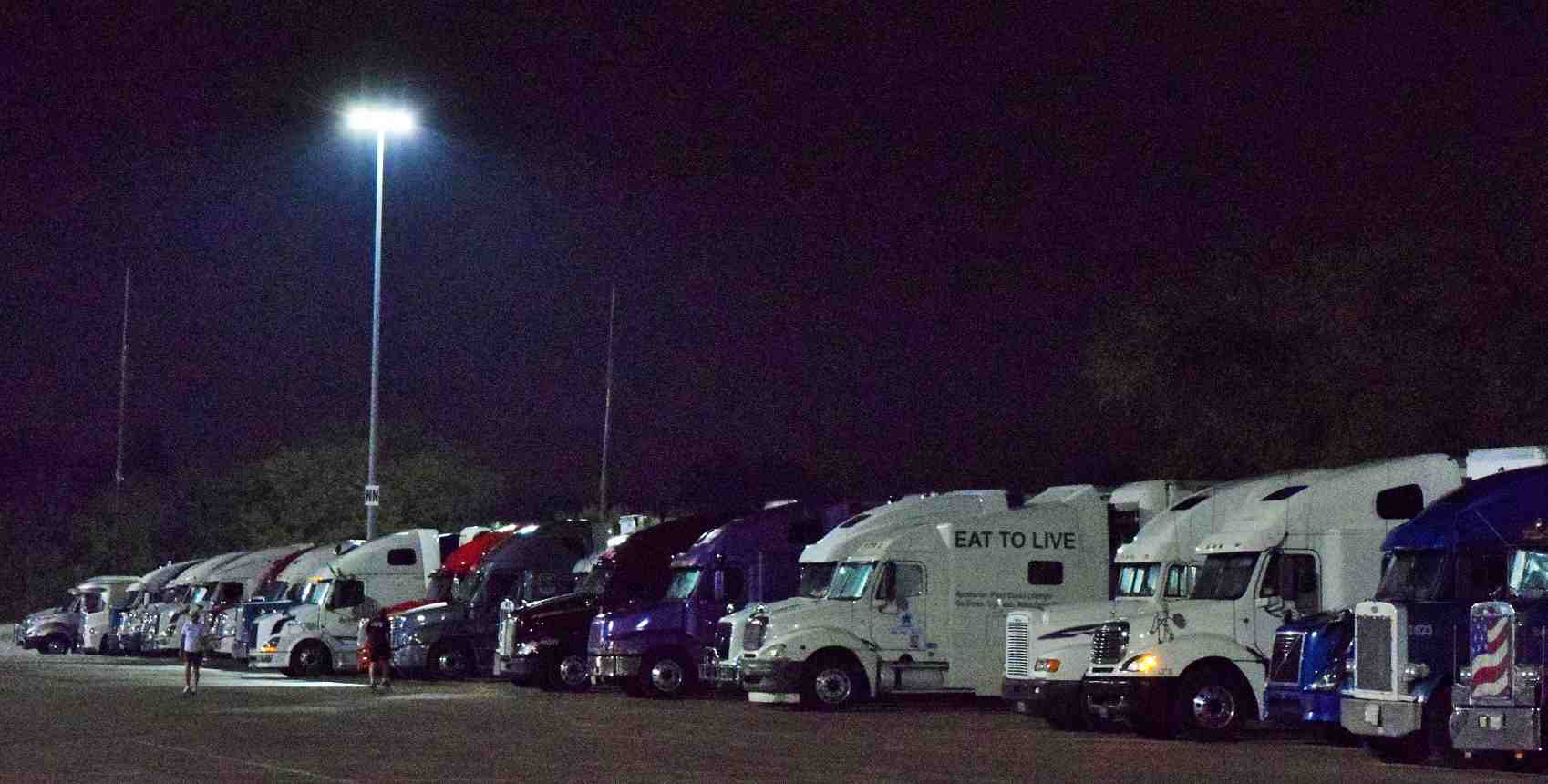 Truck Parking at Night