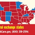 Obamacare federal exchange state information and map October 2015