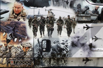 They expected to have a lot of pictures taken of it, but they never expected the heartfelt gratitude and raw emotion military families feel when they see the huge display of American pride. During the two days we rolled with them, we saw so many people who have served, or have family serving, who had tears in their eyes when they thanked the Leigels for their patriotic truck.