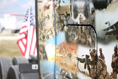 Thomas and Billie spent six months researching and collecting images for the wrap, and they are proud to have a rolling tribute to the men and women who have given their lives for our freedom: “We wanted to give back to the people who gave the most. Our truck gives them a rolling tribute we can take all over the United States, so veterans and active duty service members can enjoy it, and other people will be reminded of the sacrifice made for their freedoms.”