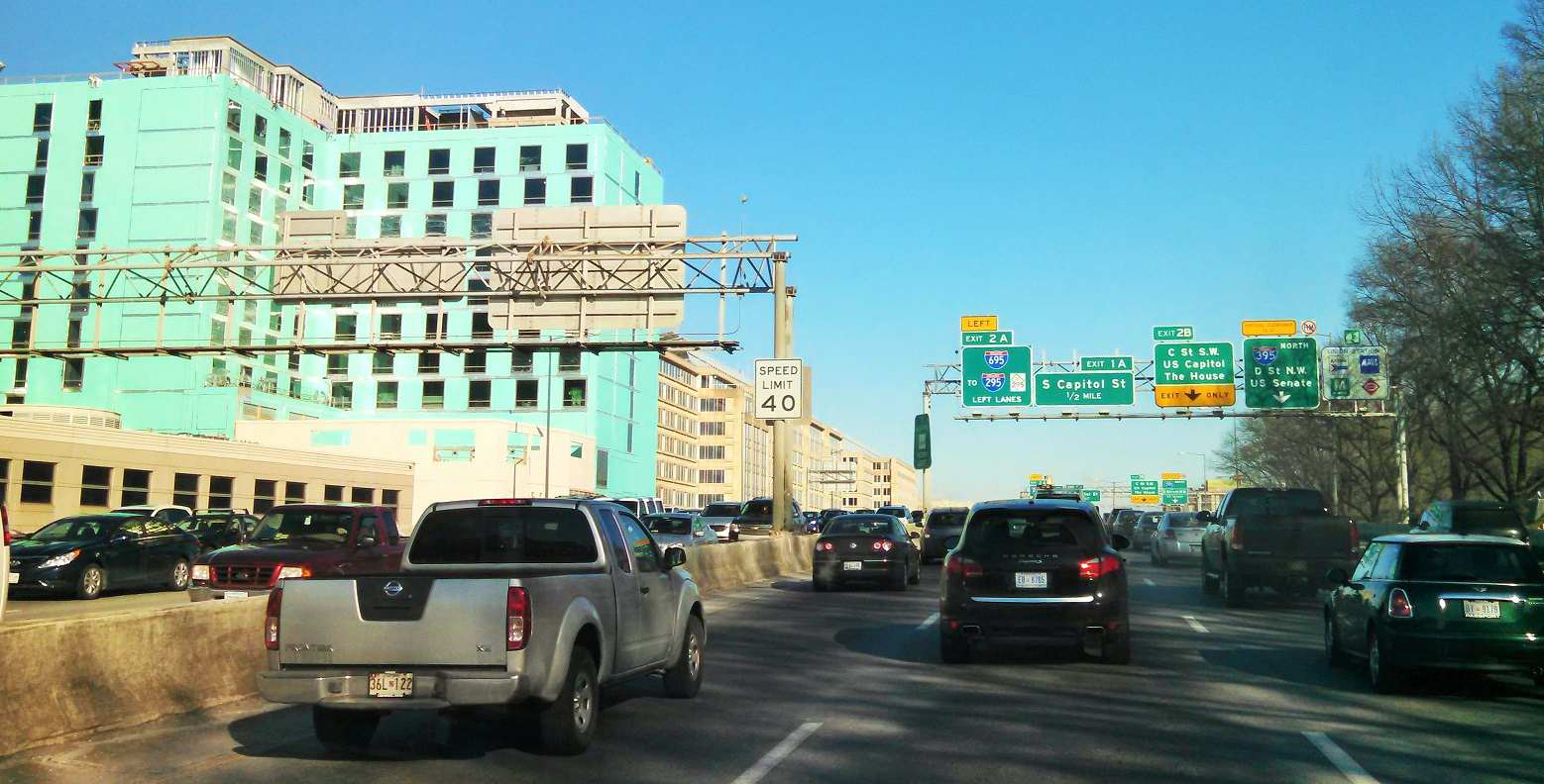 Traffic jam DC on highway