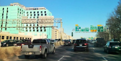 Traffic jam DC on highway