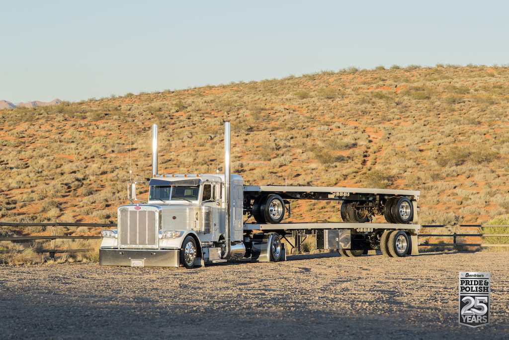 Tim Miller’s 2014 Peterbilt 389 and PT Welding flatbed picked up the Best of Show, Working Combo nod at the 2015 PDI Pride & Polish show, held last October.