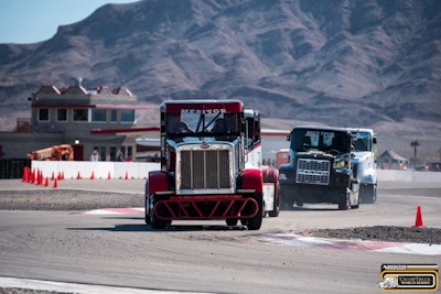 Ricky 'Rude' Proffitt leads a pack of racers