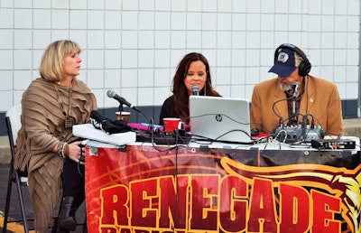 Lawler (center) joined Debbie Sparks of TCA and Captain Jack of Renegade Radio for a live broadcast talk from the event to start the evening.