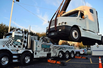 Nashville locals Tow-Pro showed one of its flagship Class 8 wreckers.