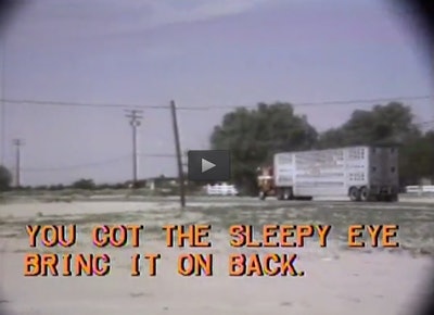 Parts of the documentary include CB conversations with subtext. The Sleepy Eye was Robbie Johnson. © Lynn Adler