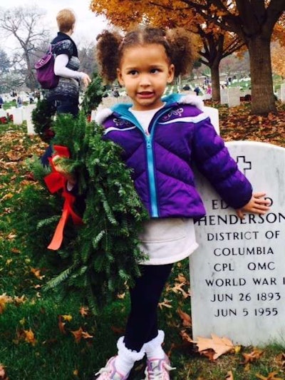 Wreaths Across America at Arlington National Cemetery on Dec. 12.