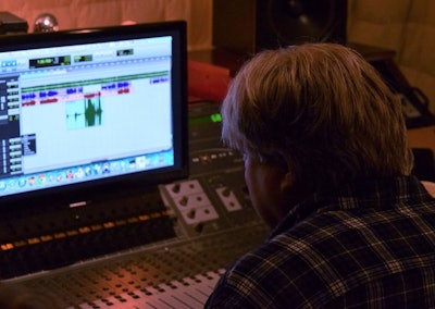 Producer Jeff Silvey in the control room. Silvey notes he and Tippin were both songwriters with the same publishing outfit going way back in Nashville and knew each other prior to this session, the first production effort the two ever worked together on.