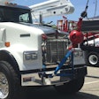 New options for Kenworth vocational models were announced late last year, including a fixed-grille option (pictured) for those running the W900S with the Paccar PX-9 engine in a set-forward front axle configuration. The option allows end users or body builders to utilize the front of the truck without impacting the ability to open the hood, useful for crane operators or those using the W900S as a vacuum truck. Among other options announced: 1) Allison’s 4700 RDS 7-speed automatic transmission – with optional second “deep reverse” – can be ordered on the T880, T800, W900 and C500. 2) For the T880, a “box bumper” option in either steel or aluminum, featuring a tapered design, to allow for hood pivot clearance and more protection for the grille and headlight area.