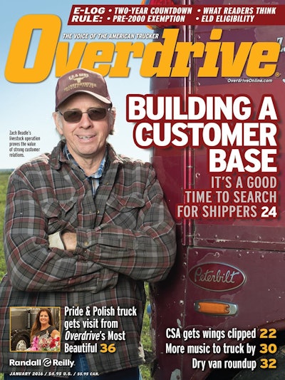 “To really build customer relationships, it boils down to being a hard worker and an honest person.” –Independent owner-operator Zach Beadle, pictured on this month’s cover and hauling livestock and other freight for up to six regular customers any given year — read more about his operation at this link.
