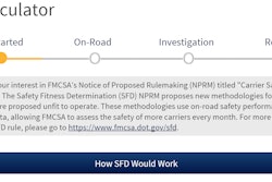 The agency has established an online SFD calculator through which motor carriers can test how the rule would affect them with their own data.
