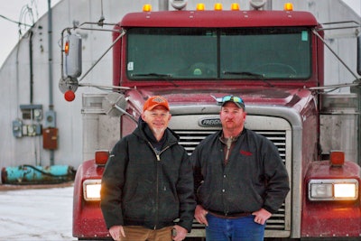 The author of this story, Don Christner (left, with frequent running partner Mike McGinty), pulls a tanker after years of experience in a variety of industry segments.