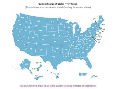 Click here or the image above to view DHS’ interactive map of states’ compliance level with Real ID provisions.