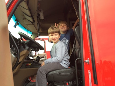 Trucker Buddy brought four trucks to the Boy Scouts’ Circle Ten Xperience, and Scouts were able to climb in the trucks and ask drivers questions about the industry.