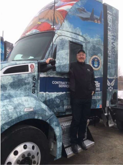 CTS President Curt Reitz and the company's Air Force truck.
