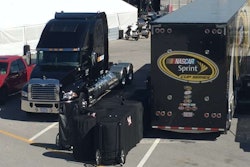 NASCAR put its new Mack Pinnacles to work hauling race equipment to its 2016 kickoff race in Daytona.