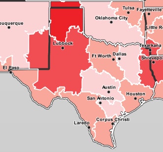 “Parts of Texas are looking good,” noted DAT’s Mark Montague. “What’s not consists of Dallas, Austin, and San Antonio, all of which had load-trucks ratios below 1.0 on Tuesday. West Texas has good load availability, and Houston, surprisingly, is on the edge of tight. Laredo is another market that looks strong this week. Lastly, Texarkana is another pocket of strong demand.