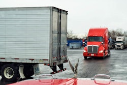 Parking-lot-traffic-jam-truck-stop