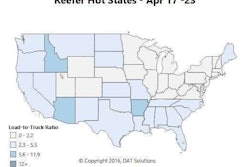 Miami and Atlanta are now the top two markets for reefer loads, as produce season hits its stride in the Southeast. Rates are improving out of Florida, with sharp increases on key lanes out of Miami and Lakeland into the Northeast. California is also back on the map, with positive trends in volume and rates out of Los Angeles, Ontario and Sacramento. The Hot States map shows high load-to-truck ratios in Idaho, Arizona, and Arkansas, due to steady outbound volume and a relative shortage of reefer trucks in the major markets of those states.