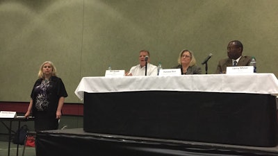 FMCSA’s Bill Quade, Associate Administrator for Enforcement and Program Delivery; Pamela Rice, Kentucky Division Administrator; and Larry Minor, Associate Administrator for Policy sat on the agency’s Beyond Compliance listening session panel Friday at the Mid-America Trucking Show in Louisville, Ky.