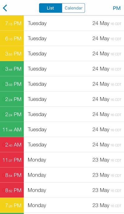 The Trucker Path Pro app can show data from previous days and times to help drivers predict whether or not parking will be available at a certain location at a certain time.