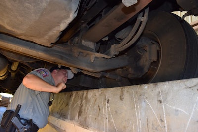 Three separate surprise inspection blitzes in Nebraska last week placed nearly half of the trucks inspected out-of-service.