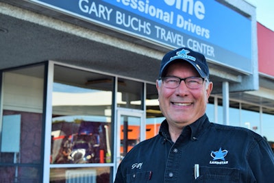 Buchs at his eponymous TravelCenters of America location in Bloomington ā he lives in nearby Colfax, Ill. Buchs was one of the drivers honored in TAās Citizen Driver Awards program in 2015. Part of the recognition includes each winning driverās selection of a TA or Petro location to be renamed in their honor.