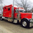 Lori Franklin’s 2009 Peterbilt 379, dubbed “The Lady in Red,” won the inaugural Take Pride Truck Show.
