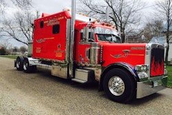 Lori Franklin’s 2009 Peterbilt 379, dubbed “The Lady in Red,” won the inaugural Take Pride Truck Show.