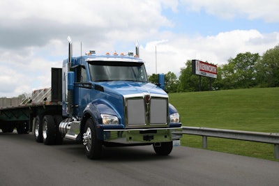 The Kenworth T880 made available for test drives featured Meritor axles in the front and rear.