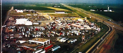 The difference a decade makes | The small black and white ad (below) for the Iowa 80 Truckstop in Walcott, Iowa, self-dubbed the World’s Largest Truckstop, ran in the September 1965 issue. The full-color ad above ran in the mid-1970s.