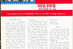 Of note from the Our Readers Write section in the February 1983 issue: Calls for ‘someone who understands the trucking industry’ to run the DOT; a letter from one trucker to his peers asking them to move their trucks from the fuel island when not fueling (‘time is money, and nothing is more aggravating than being held up, especially by a trucker’); and a note titled ‘Starve them,’ in which Steve Davis of Florida urged independents to initiate state-by-state trucker strikes to ‘starve these greedy people so they’ll realize the need for the trucking industry.’ Déjà vu all over again?