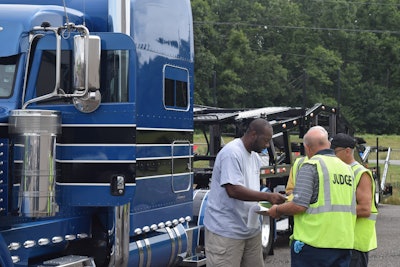 Eric Turner talks to the judges earlier today.