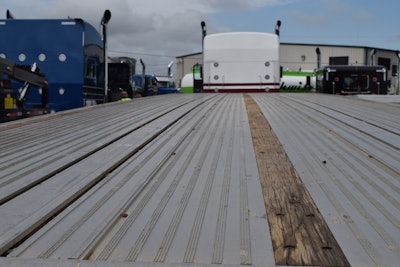 View from the back of Terry's Reitnouer flatbed